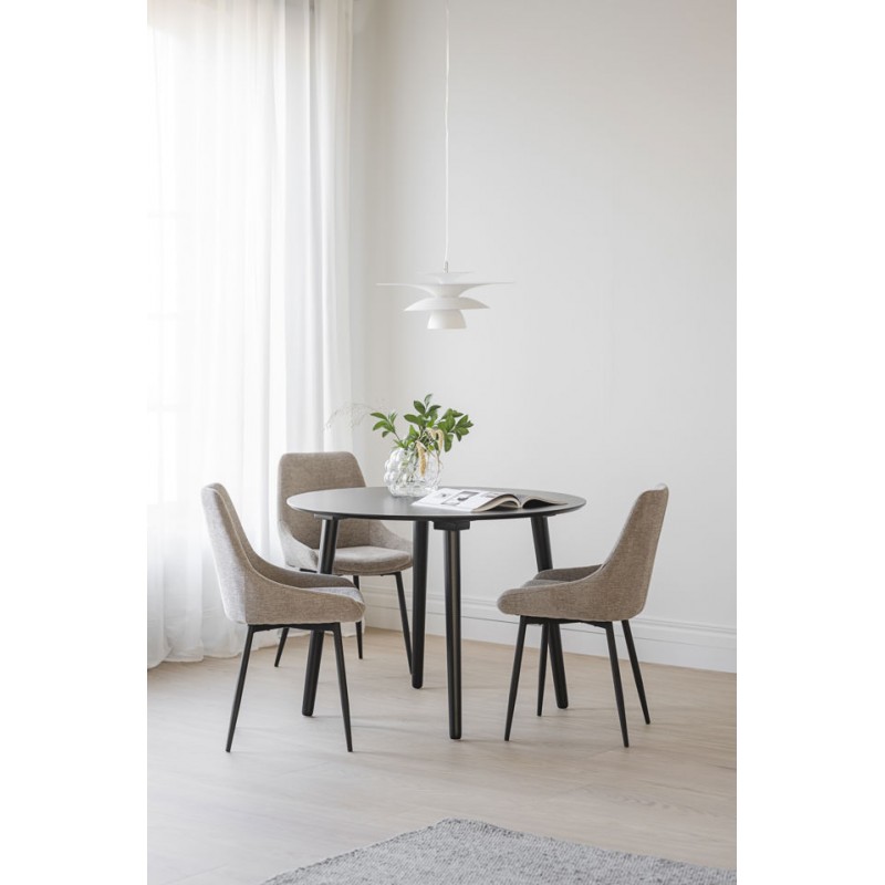 RO Lotta Dining Table 106x106 Black